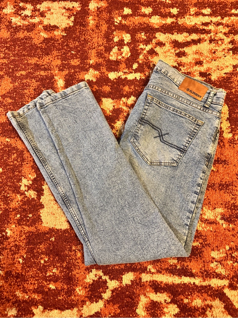 Element Light Acid Wash Blue Jeans